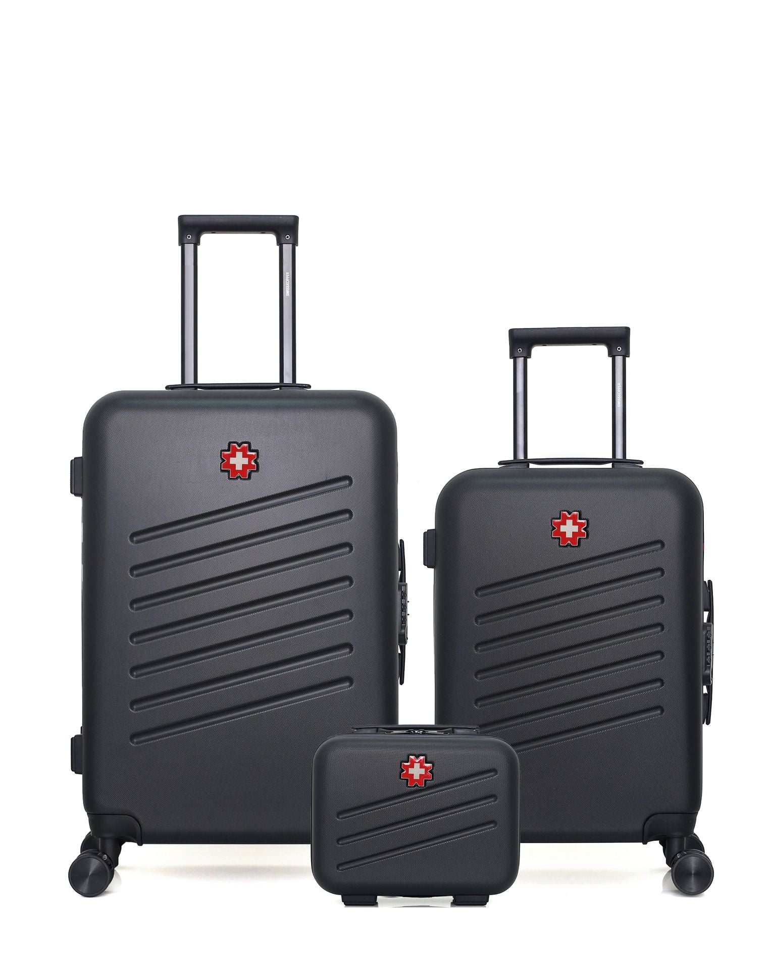 Lot De 3 Valises Rigides Grand Format Taille Moyenne Et Vanity Spiez