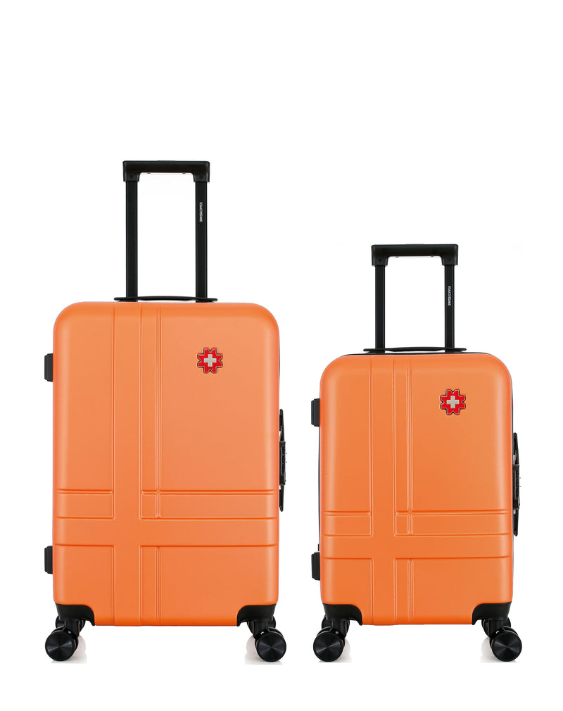 Lot de 2 Valises Rigides Taille Moyenne et Cabine USTER