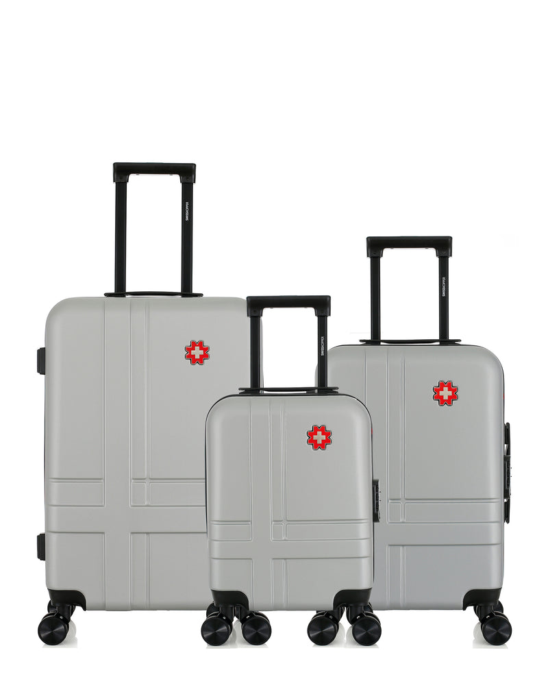 Lot de 3 Valises Rigides Taille Moyenne, Cabine et Cabine XXS USTER